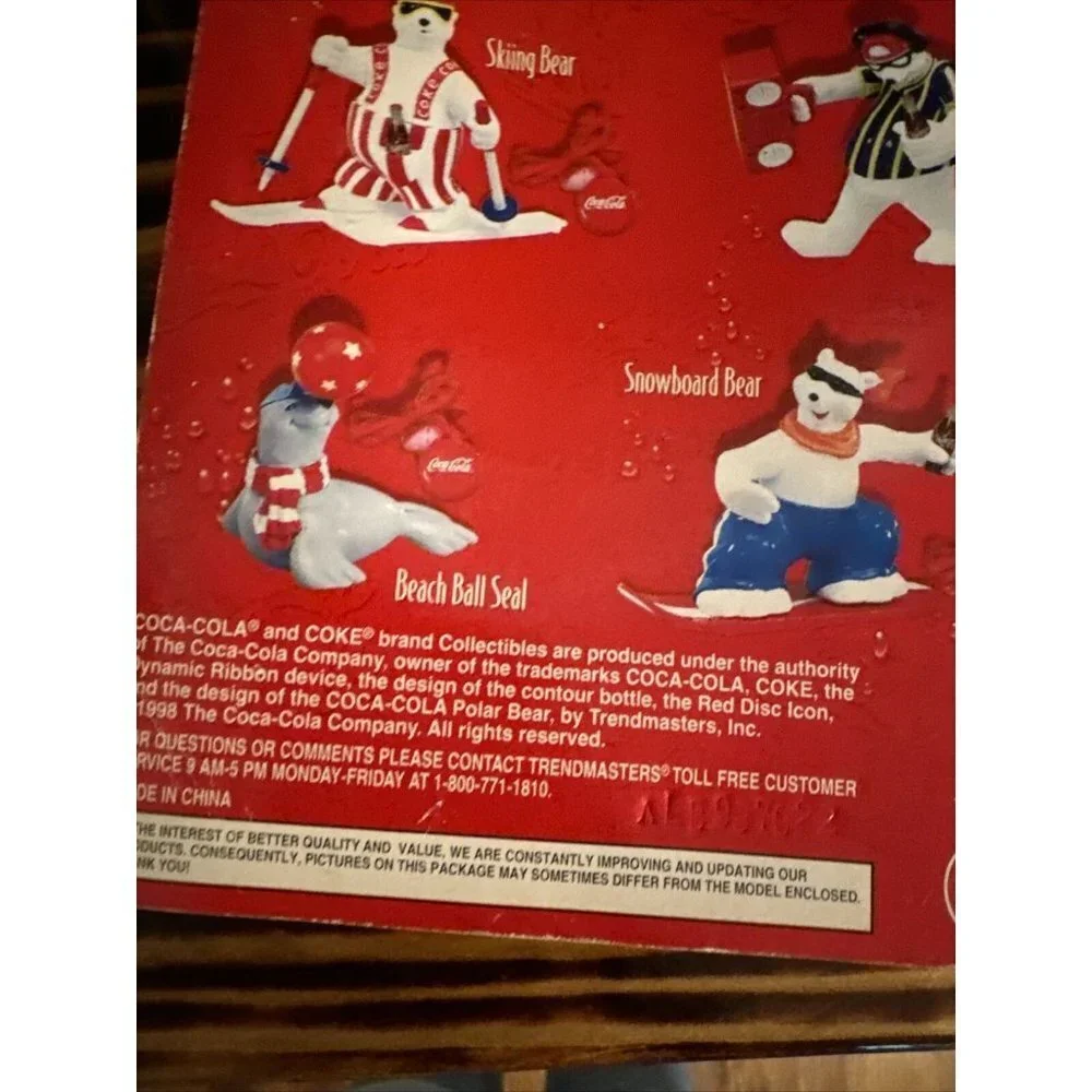 Coca-Cola Wind-Up Polar Crew Boom‎ Box Bear Mix & Match Play Set Vintage New